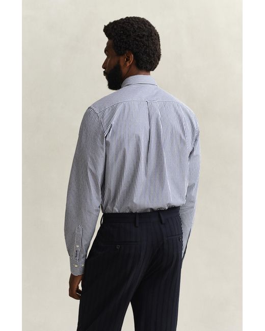 Gant Blue Fil Coupé Shirt Rich for men