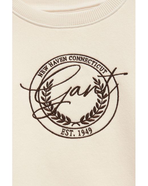 Gant Natural Teens Teen Girls Graphic Sweatshirt Cream