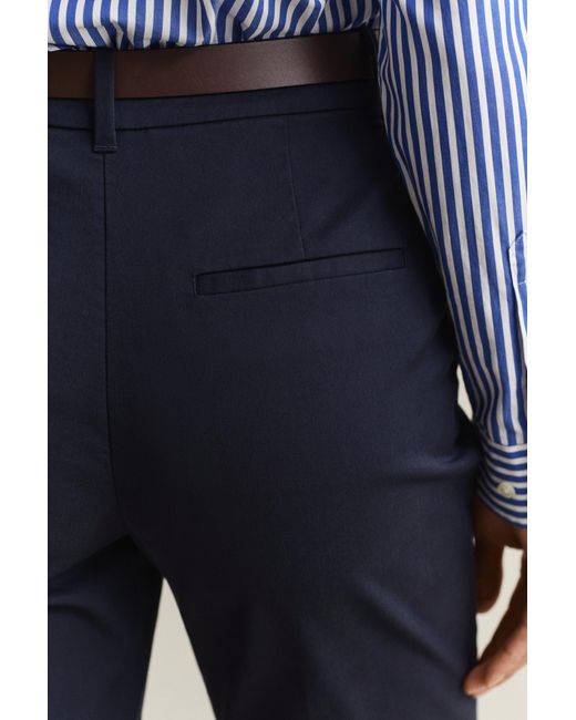 Gant Blue Slim Fit Slacks Evening