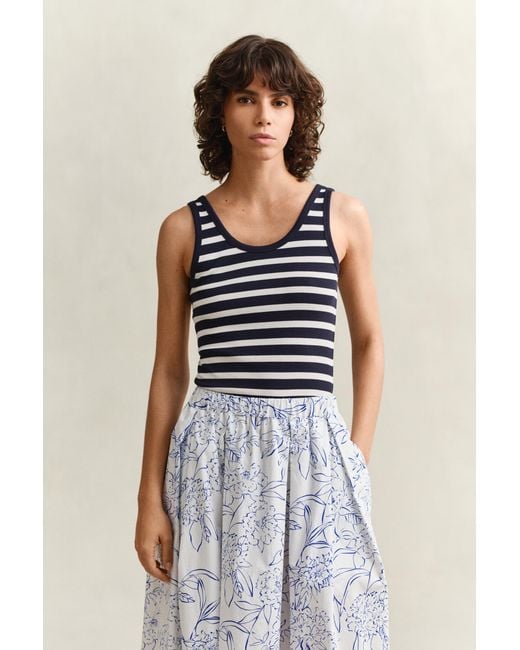 Gant Blue Striped Tank Top Evening
