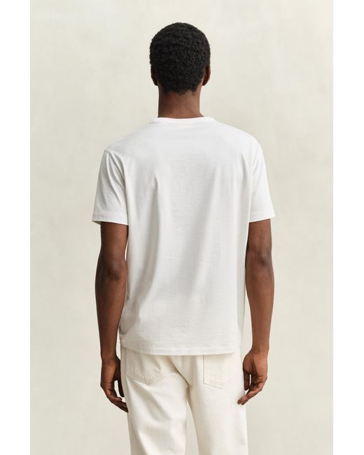Gant Natural Pima Cotton T-Shirt Eggshell for men