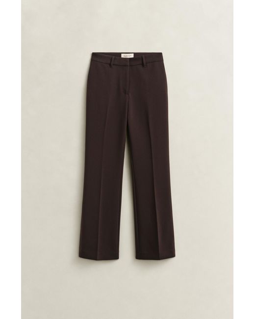 Gant Black Slim Flared Slacks Deep