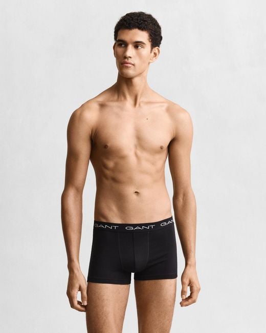 Gant Black 3-Pack Trunks for men