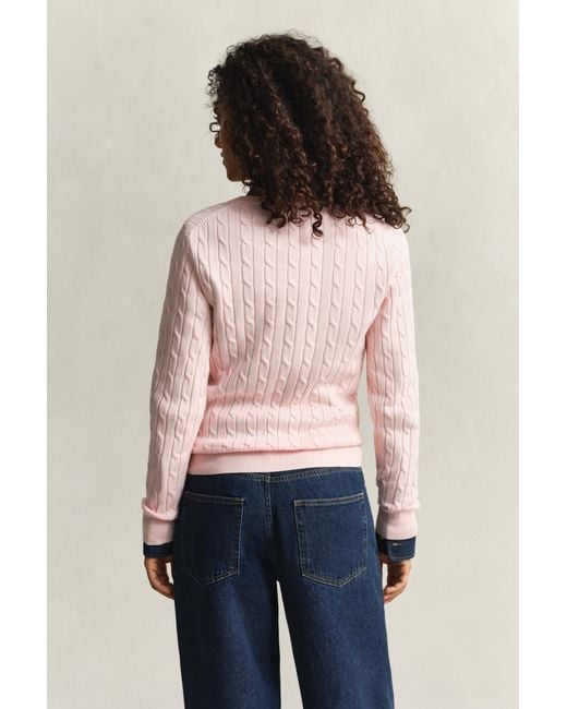 Gant Multicolor Classic Cable Knit Sweater