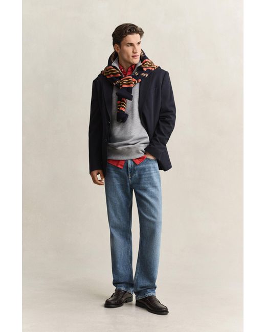 Gant Gray Shield Half-Zip Sweatshirt Melange for men