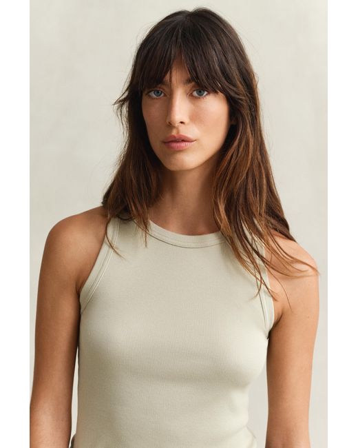 Gant Blue Ribbed Tank Top