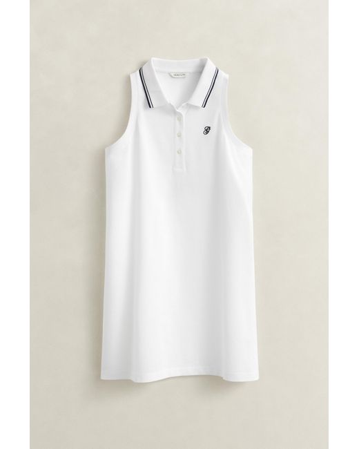 Gant Natural Sleeveless Piqué Polo Dress