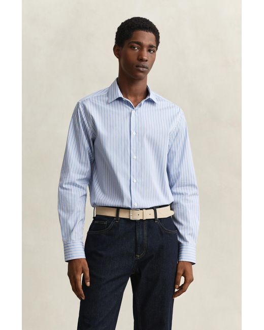 Gant Blue Poplin Dress Shirt Perfect for men