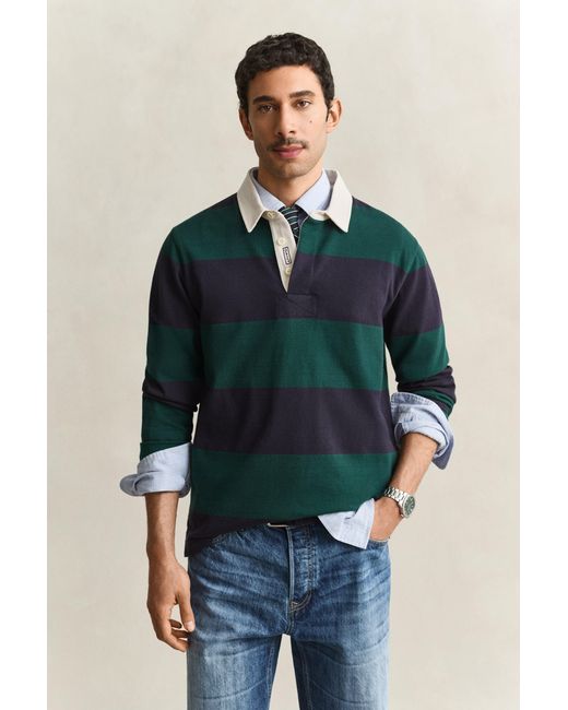 Gant Blue Striped Heavy Rugger for men