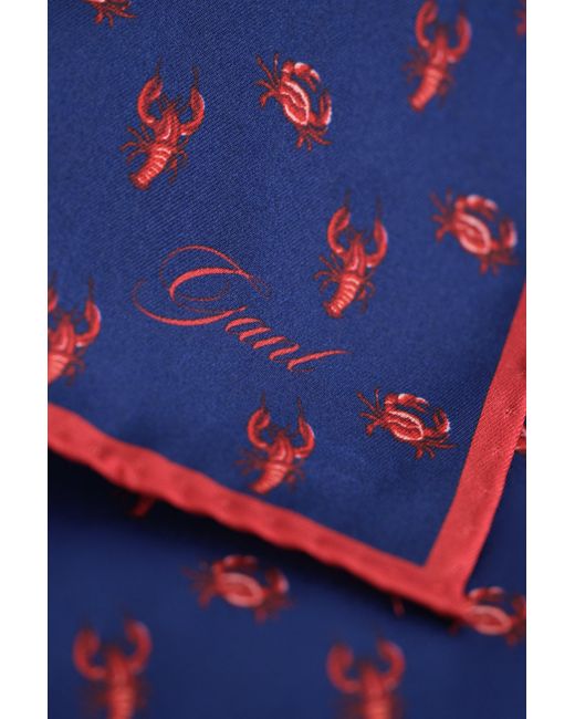 Gant Blue Crab Pocket Square Rich for men