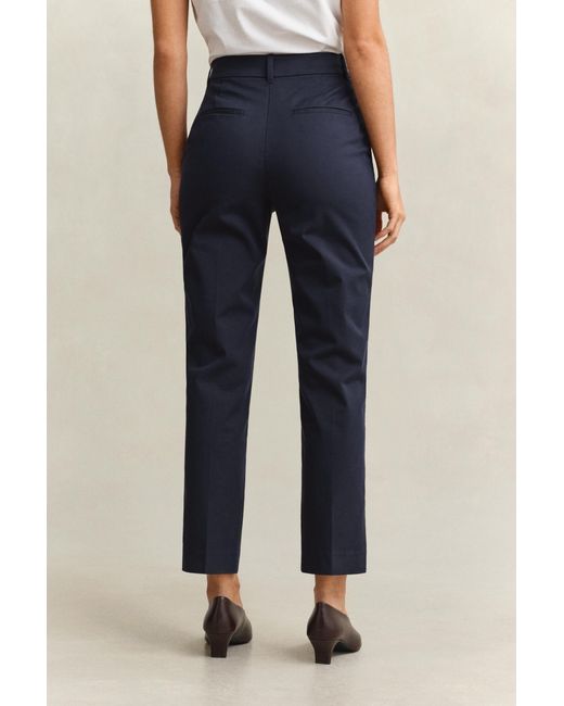 Gant Blue Slim Fit Slacks Evening