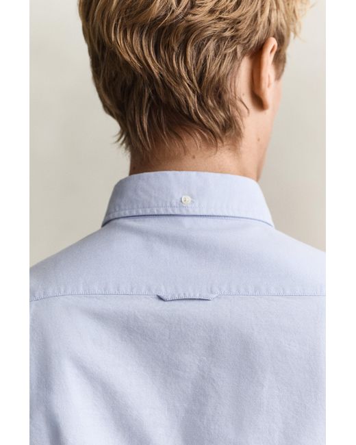 Gant Blue Classic Slim Oxford Shirt for men