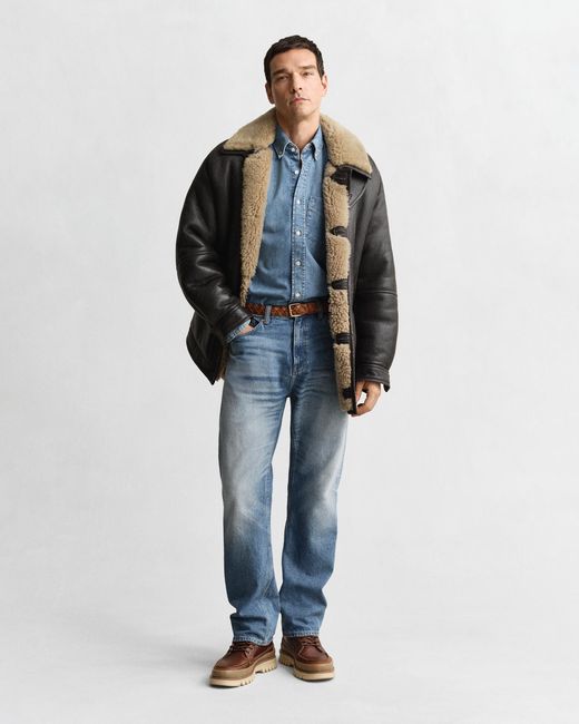 Gant Blue Regular Fit Denim Shirt for men
