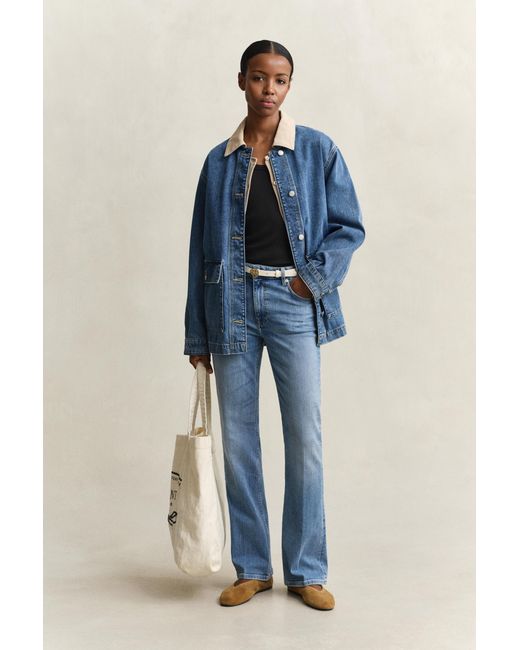 Gant Blue Denim Decker Jacket Mid