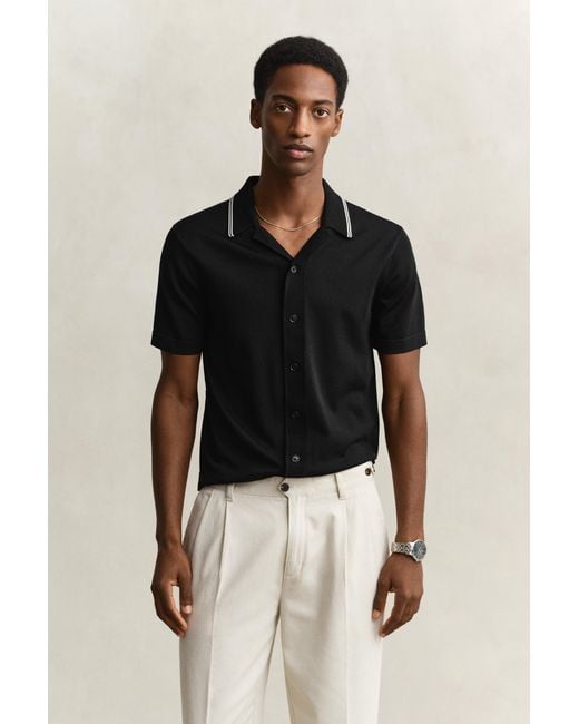 Gant Black Polo Sweater for men