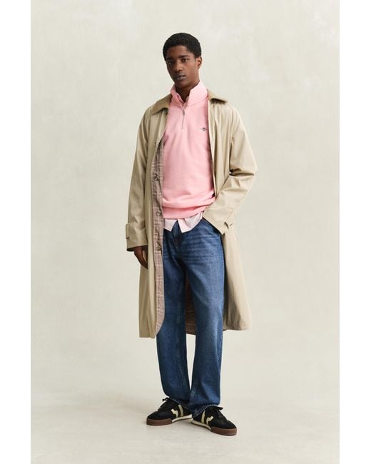 Gant Pink Shield Half-Zip Sweatshirt for men