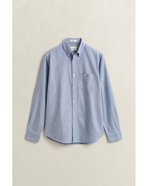 Gant Blue Classic Regular Oxford Shirt College for men