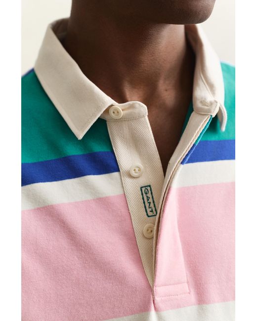 Gant Blue Block Striped Rugger for men