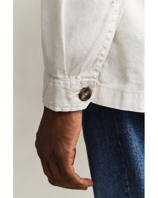 Gant Natural Linen Blend Overshirt for men