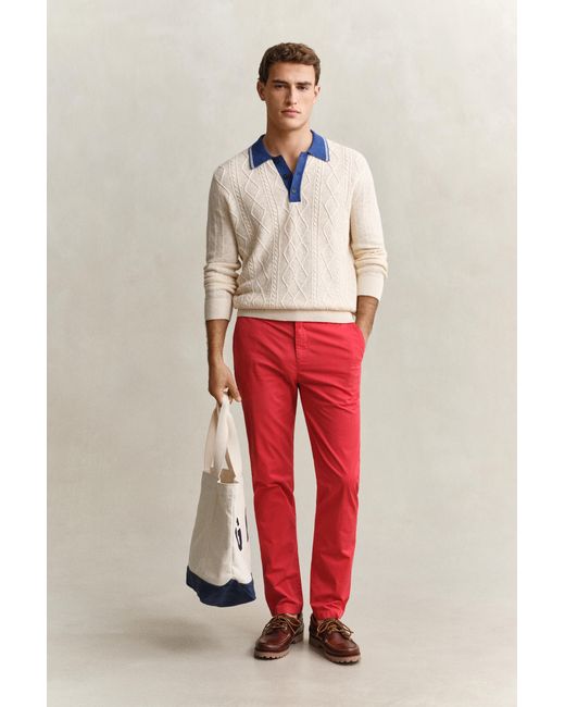 Gant Red Sunfaded Chinos for men