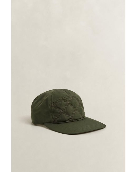 Gant Brown Quilted Cap Dark Moss for men