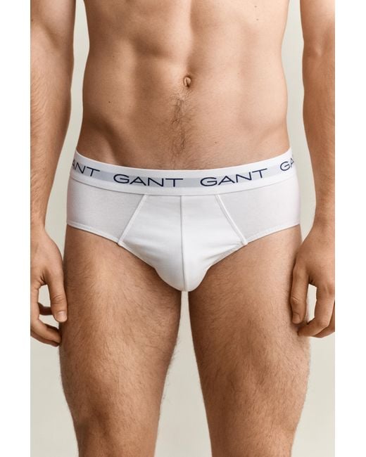 Gant White 3-Pack Briefs for men