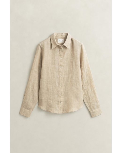 Gant Natural Regular Fit Linen Shirt