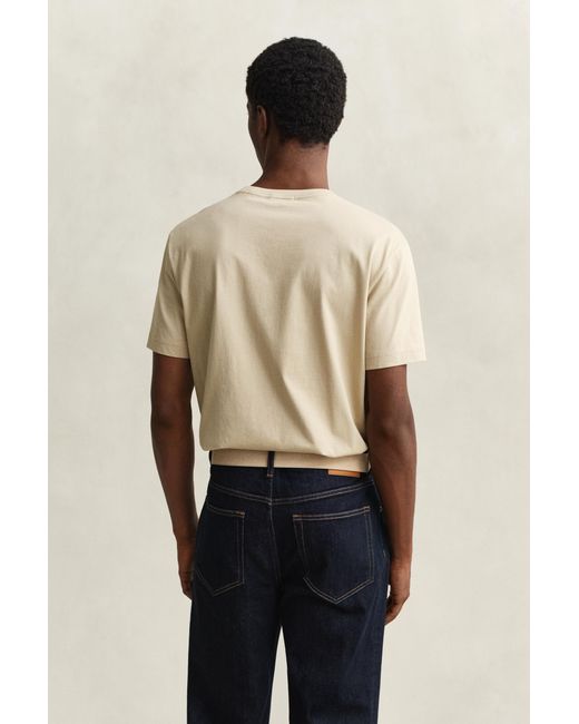 Gant Natural Regular Fit Shield T-Shirt for men