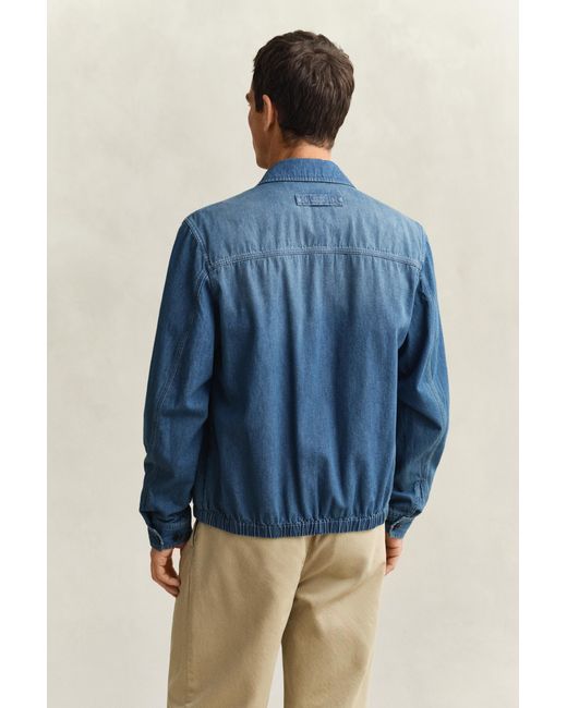 Gant Blue Windcheater Jacket Semi for men