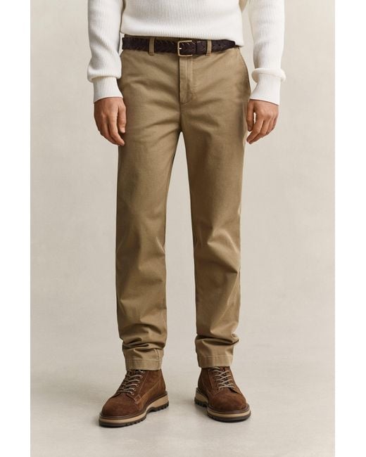 Gant Natural Slim Fit Comfort Chinos Light Taupe for men