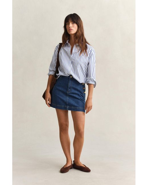 Gant Blue Denim Mini Skirt Mid