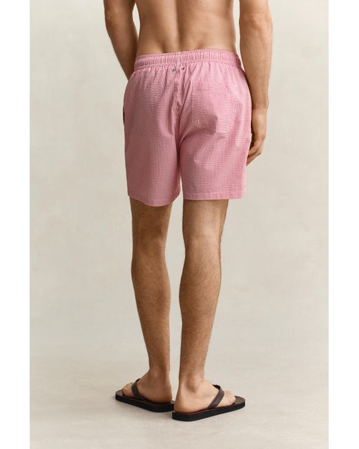 Gant Natural Striped Seersucker Swim Shorts for men