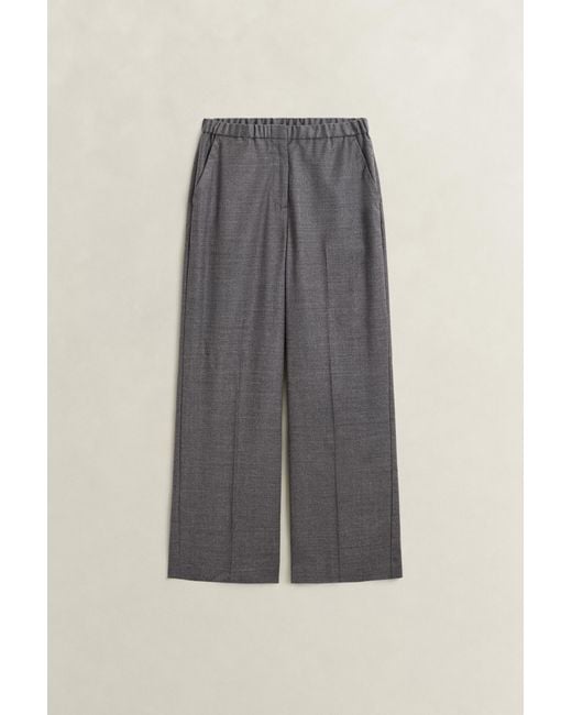 Gant Red Flannel Pants Charcoal Melange