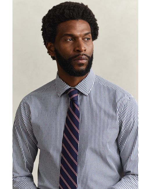 Gant Blue Fil Coupé Shirt Rich for men