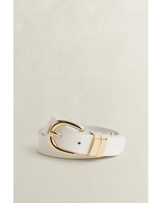 Gant Natural Leather Belt Cream