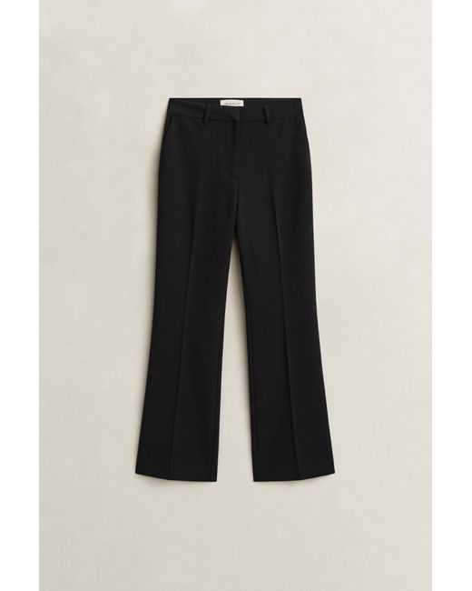 Gant Black Slim Flared Slacks