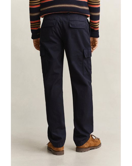 Gant Blue Cargo Pants Evening for men
