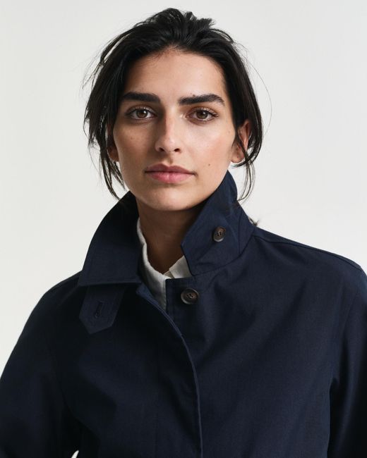 Gant Blue Short Cotton Car Coat