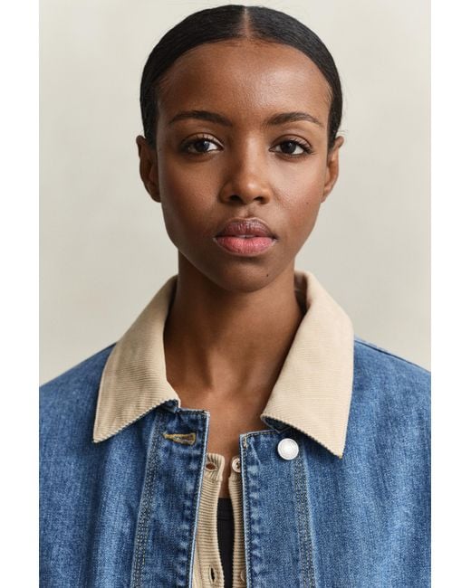 Gant Blue Denim Decker Jacket Mid