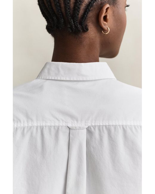 Gant White Regular Fit Classic Poplin Shirt
