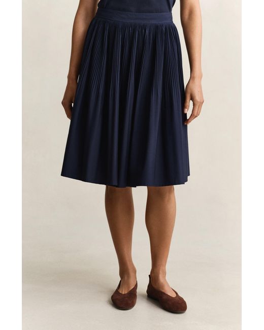 Gant Blue Pleated Skirt Evening