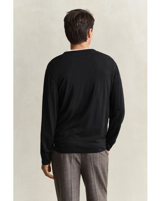 Gant Black Henley Shirt for men