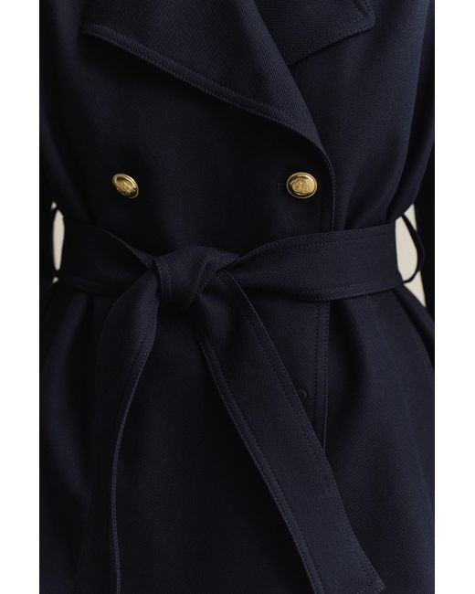 Gant Blue Short Trench Coat Evening