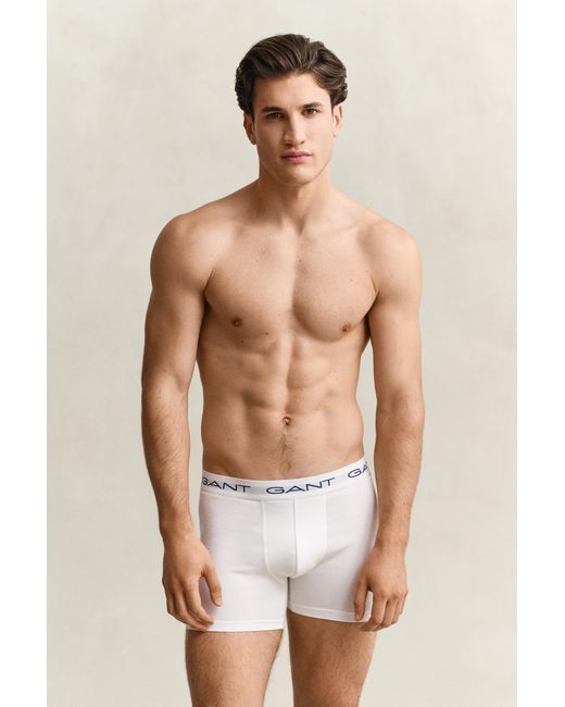 Gant White 3-Pack Boxer Briefs for men