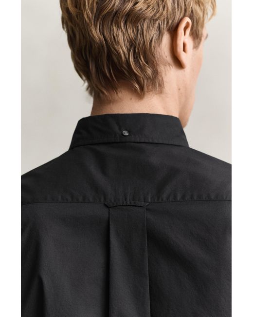 Gant Black Regular Fit Classic Poplin Shirt for men