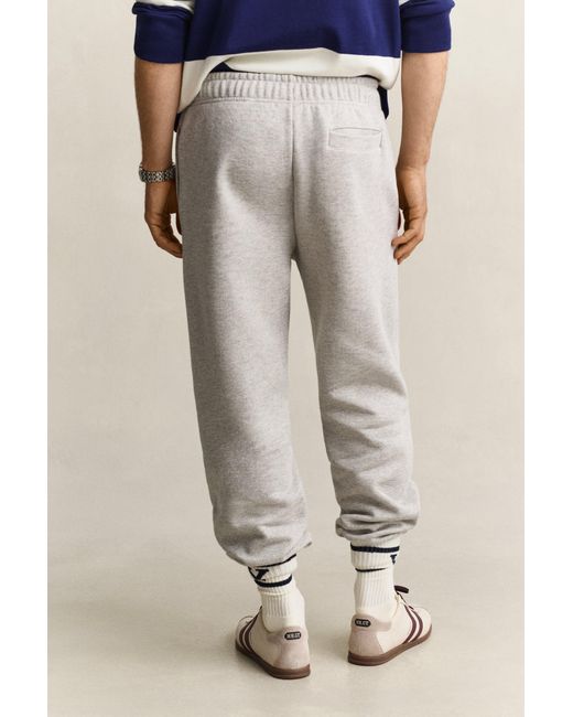 Gant Gray X Yale Sweatpants Melange for men