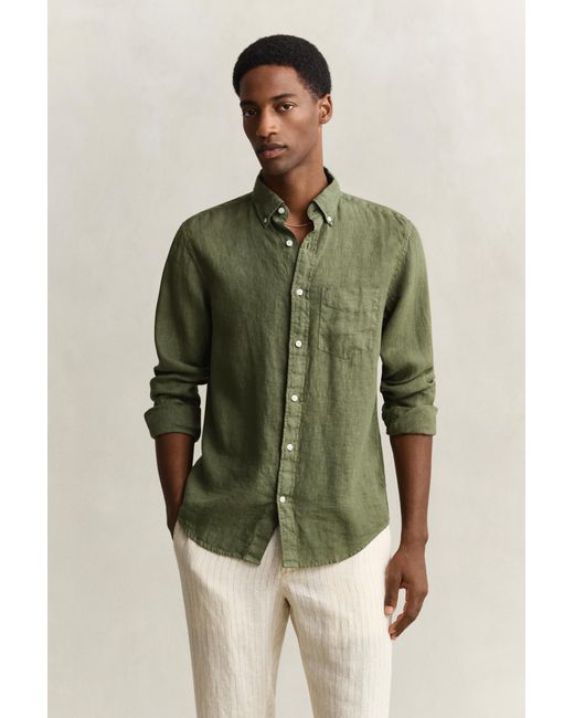 Gant Green Linen Shirt for men