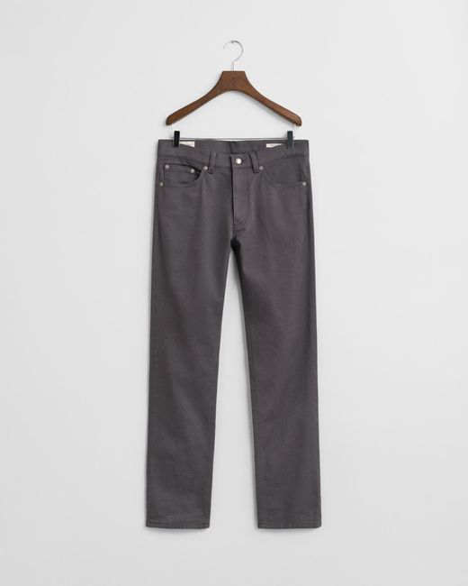 Gant Gray Regular Fit Soft Twill Jeans for men