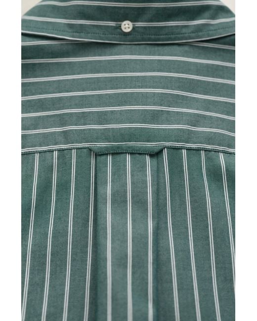 Gant Blue Striped Classic Poplin Shirt for men