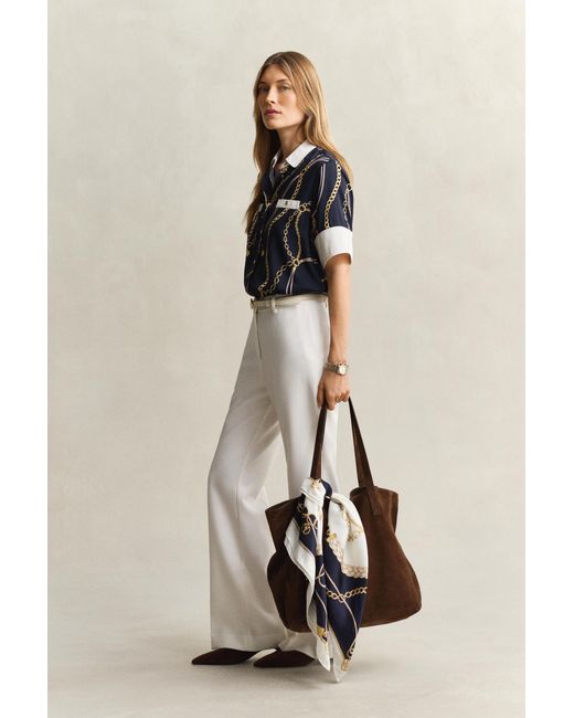 Gant Blue Contrast Blouse Evening
